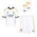 Real Madrid David Alaba #4 Domáci Detský futbalový dres 2023-24 Krátky Rukáv (+ trenírky)